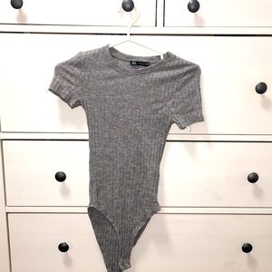 Grey Zara bodysuit.